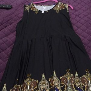 Dress blk with lots of surprises